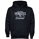Men's New York Yankees Script Baseball Pullover Hoodie-Navy Blue,baseball caps,new era cap wholesale,wholesale hats